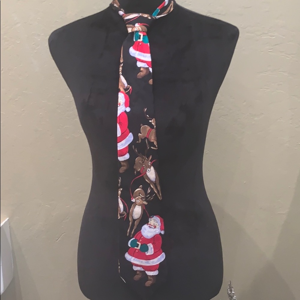 Vintage Julian Jett Christmas tie Santa’s Sleigh